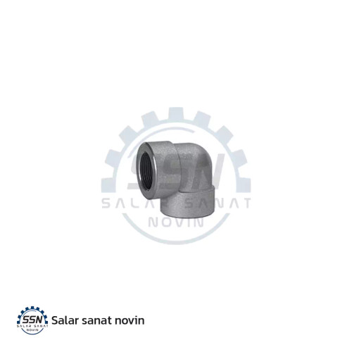 زانو ۹۰ درجه فولادی رزوه ای فشار قوی